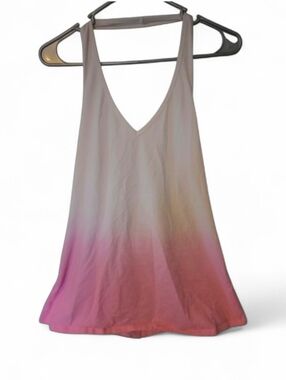 Ombre Halter Tank Top - Pink Gradient
